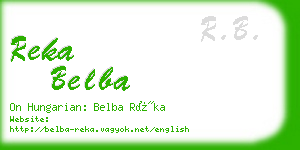 reka belba business card